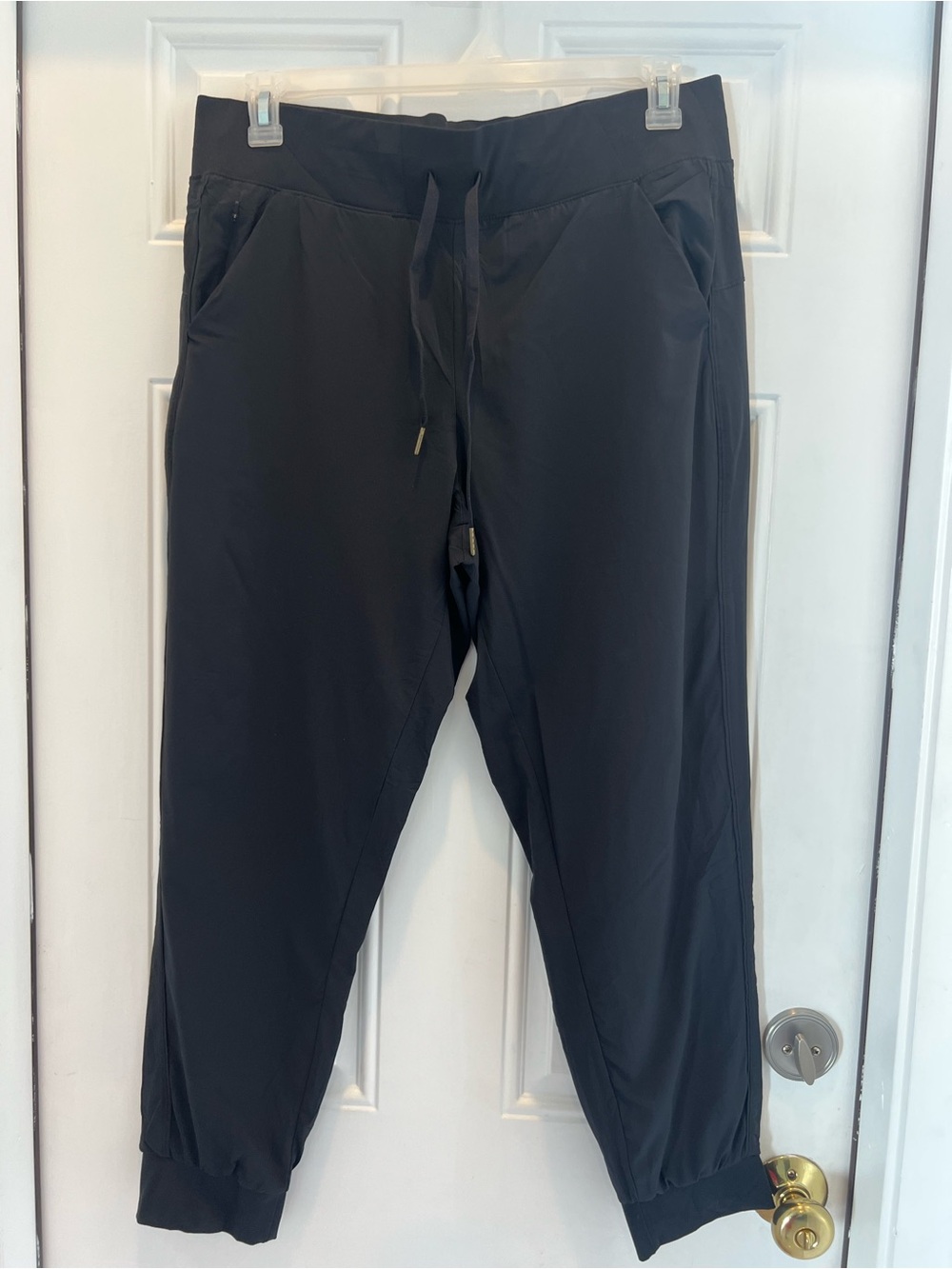 All in Motion Women's Black Jogger Pants L Stretch Activewear Drawstring #987